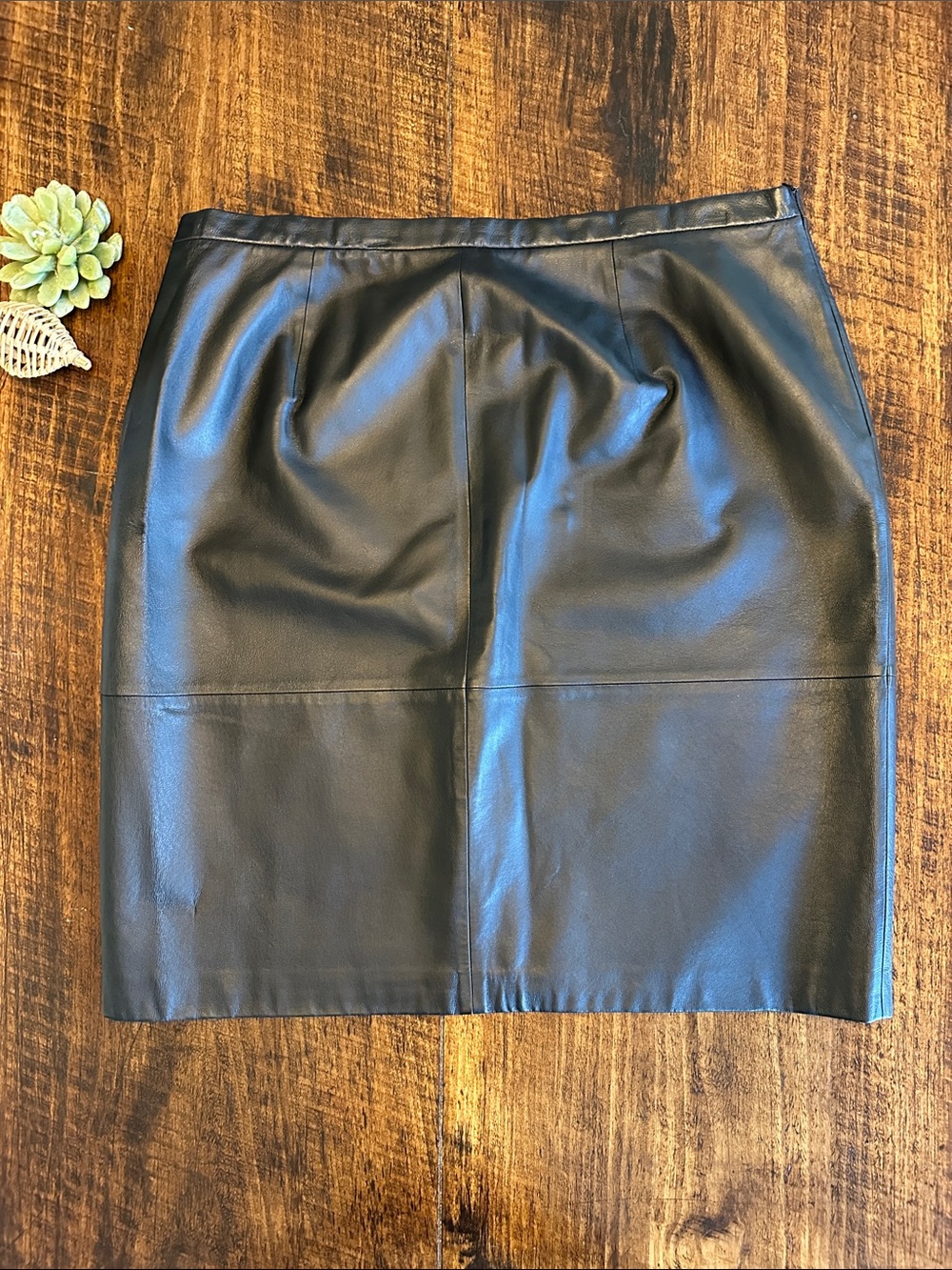 Jones Wear | Vintage Black Genuine Leather Pencil Skirt,  Size 20W